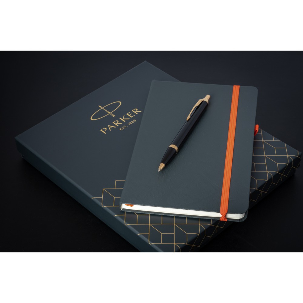 Набор Parker IM Black GT (шариковая ручка + блокнот)