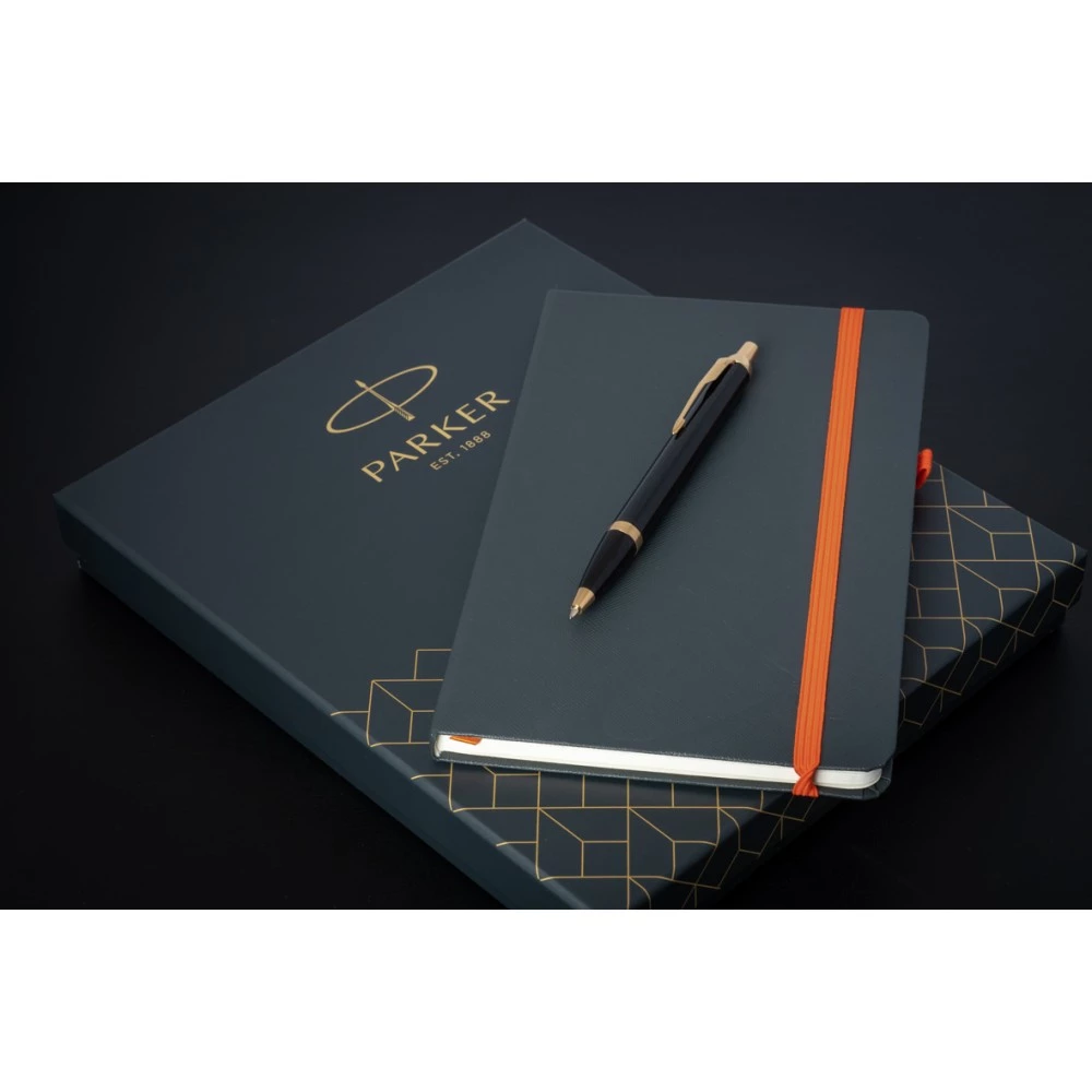 Набор Parker IM Black GT (шариковая ручка + блокнот)
