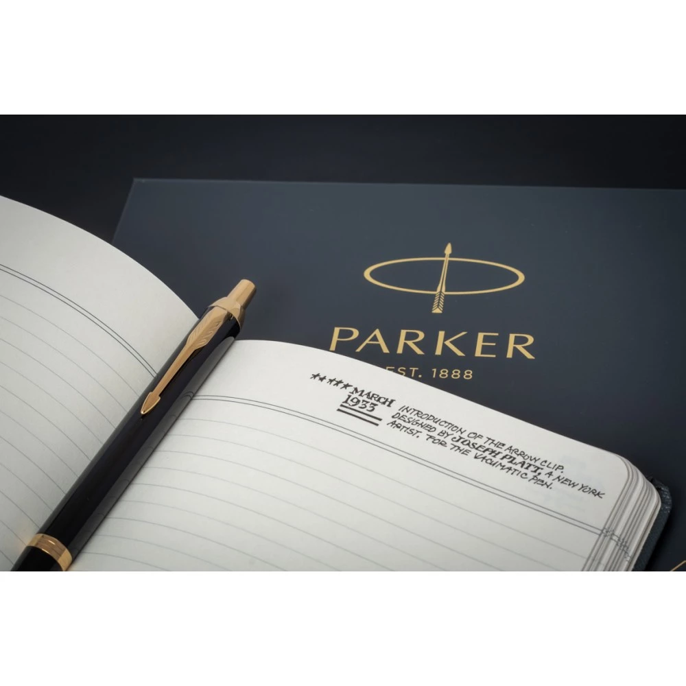 Набор Parker IM Black GT (шариковая ручка + блокнот)