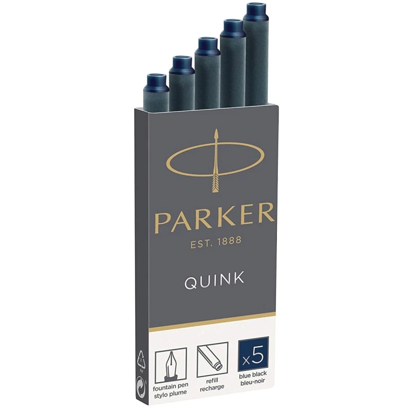 Картриджи стандартные с темно-синими чернилами для перьевых ручек Parker, Cartridge Quink Z11