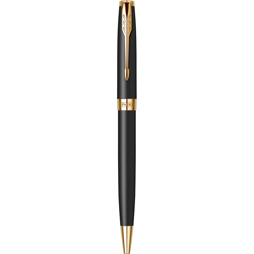 Подарочный набор: Шариковая ручка Parker Sonnet Core K528, Matte Black GT + Ежедневник Premium, Black GS