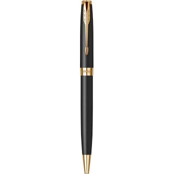 Подарочный набор: Шариковая ручка Parker Sonnet Core K528, Matte Black GT +  Ежедневник Premium, Black GS
