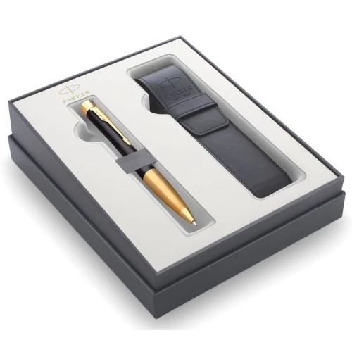 Набор Parker 2021: ручка шариковая Parker Urban Core K314, Muted Black GT + чехол для ручки